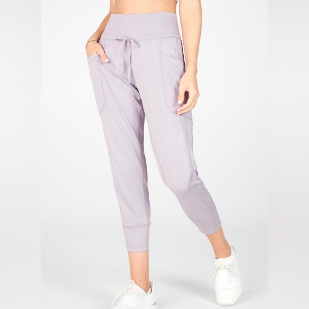 Fabletics sleek knit violet grey joggers S